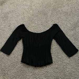 Off the shoulder black top